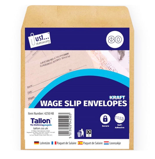 Wage slip envelopes 80 pack
