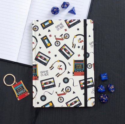 Retro 80s print A5 notebook
