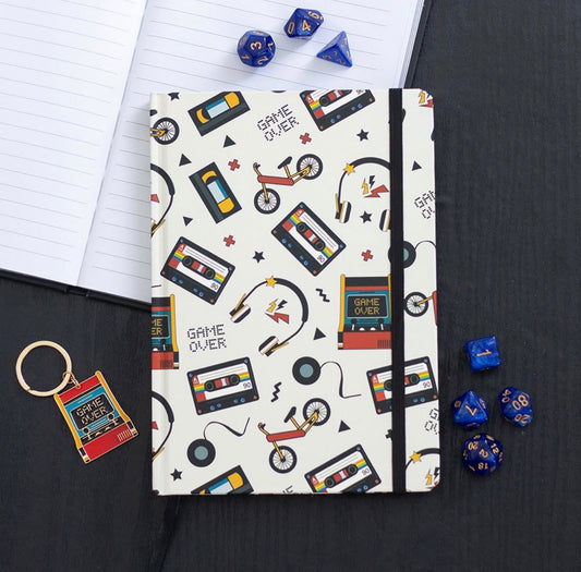 Retro 80s print A5 notebook