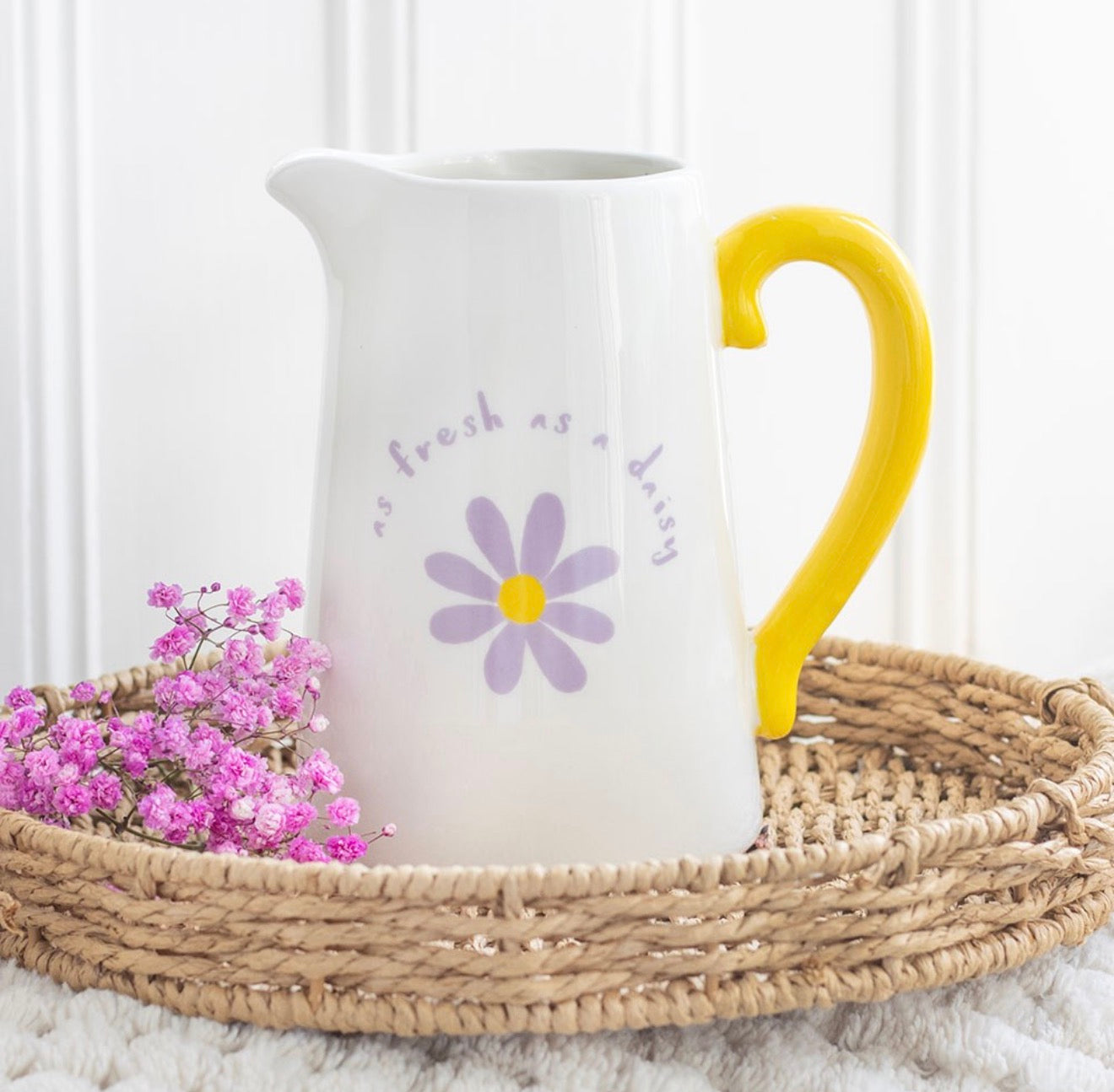 Fresh as a daisy ceramic flower jug