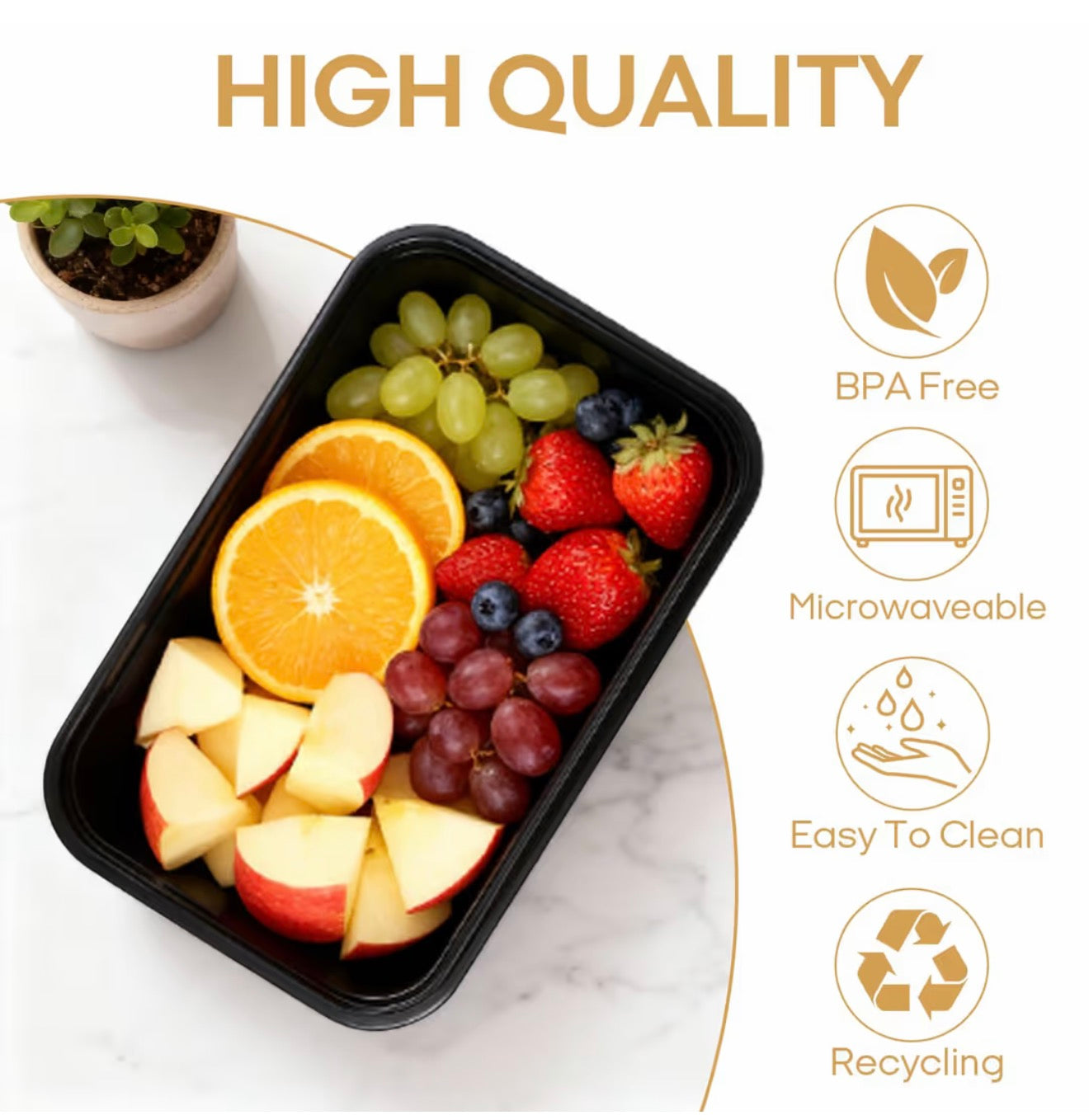 Meal prep containers 10 pack reusable 700ml.