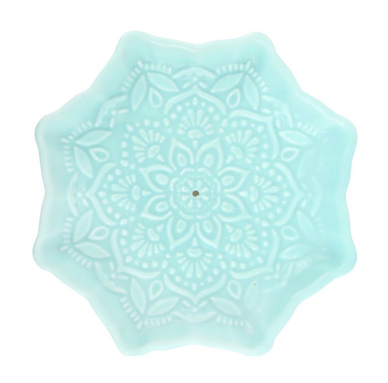 Blue mandala incense stick holder