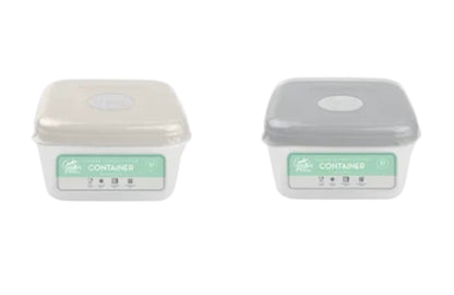 Vented square plastic container 2.1L