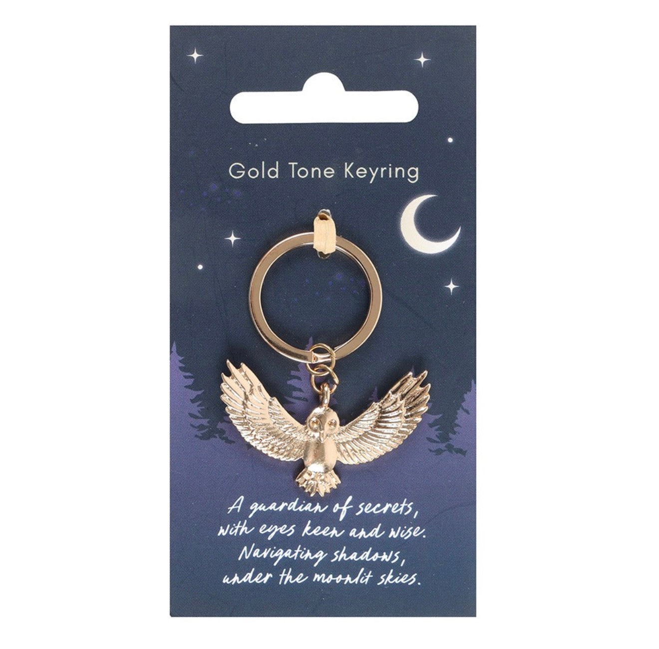Night owl metal keyring