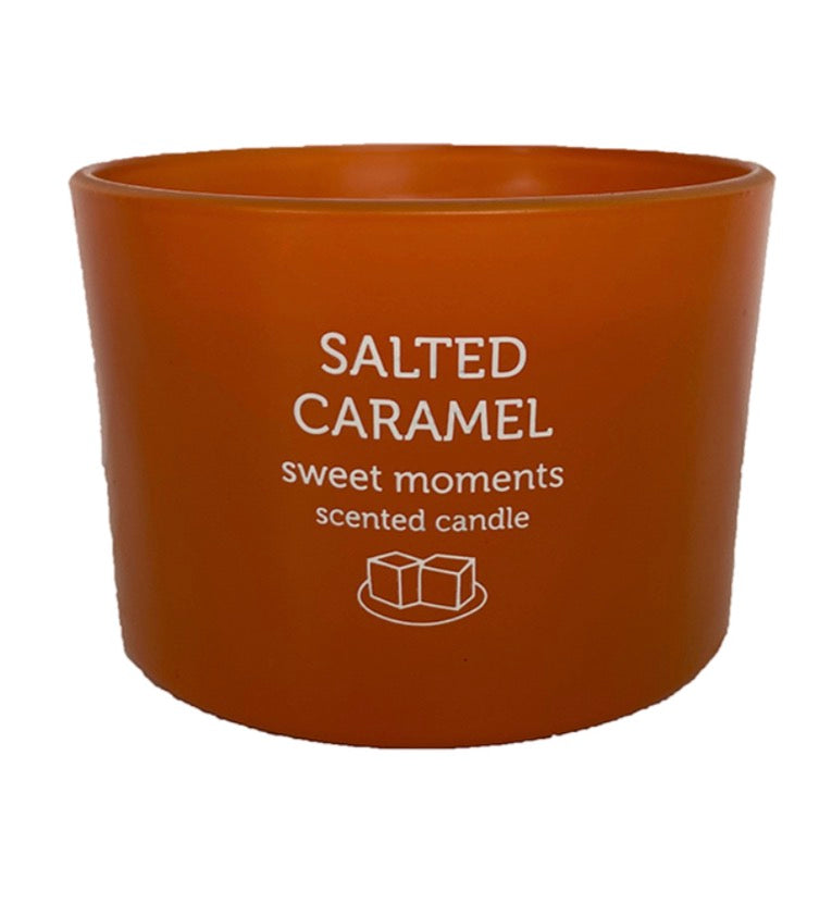 Coloured candle jar - salted caramel