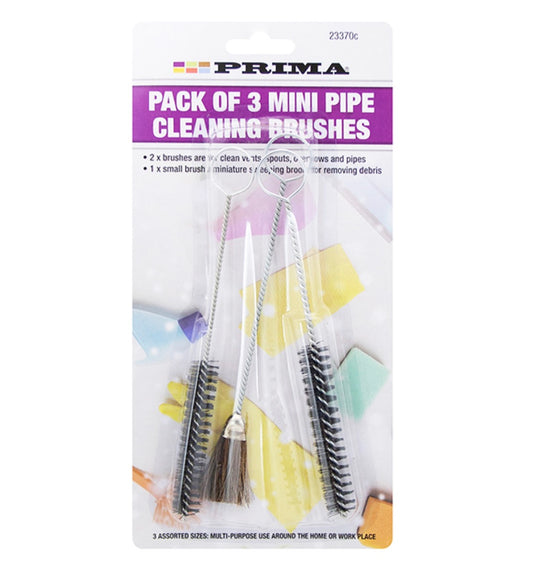 Mini pipe cleaning brushes 3 pack