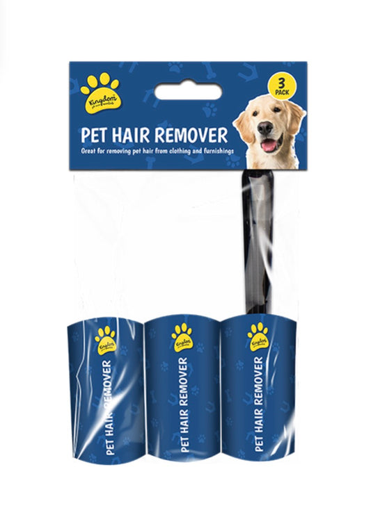Pet hair remover & 3 refill rolls