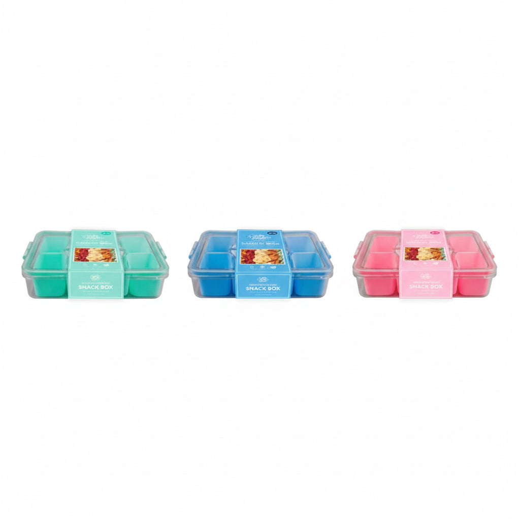 8-compartment snack box with handle