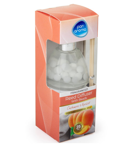 Reed diffuser with beads - cashmere & apricot