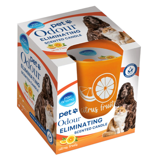 Citrus odour eliminating candle