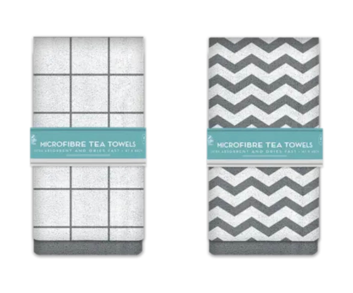 Microfibre tea towels 4 pack