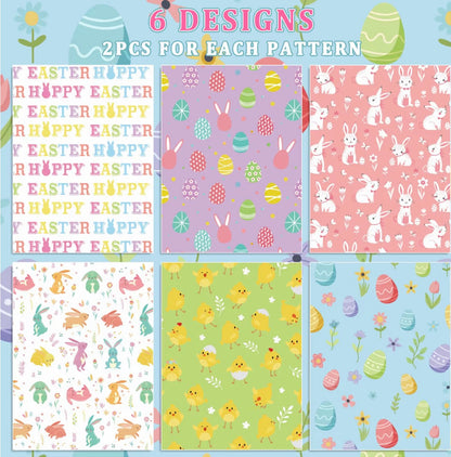 Easter wrapping paper 12 sheets