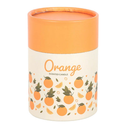Orange scented candle