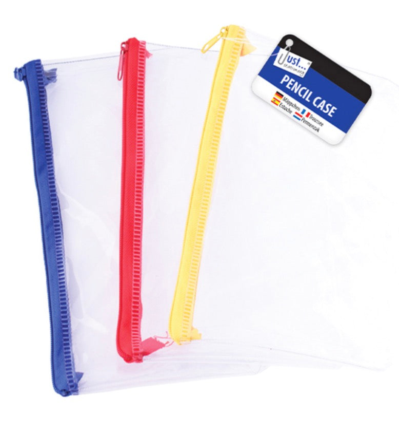 Clear exam pencil case