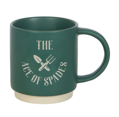 Ace of spades mug with spade spoon