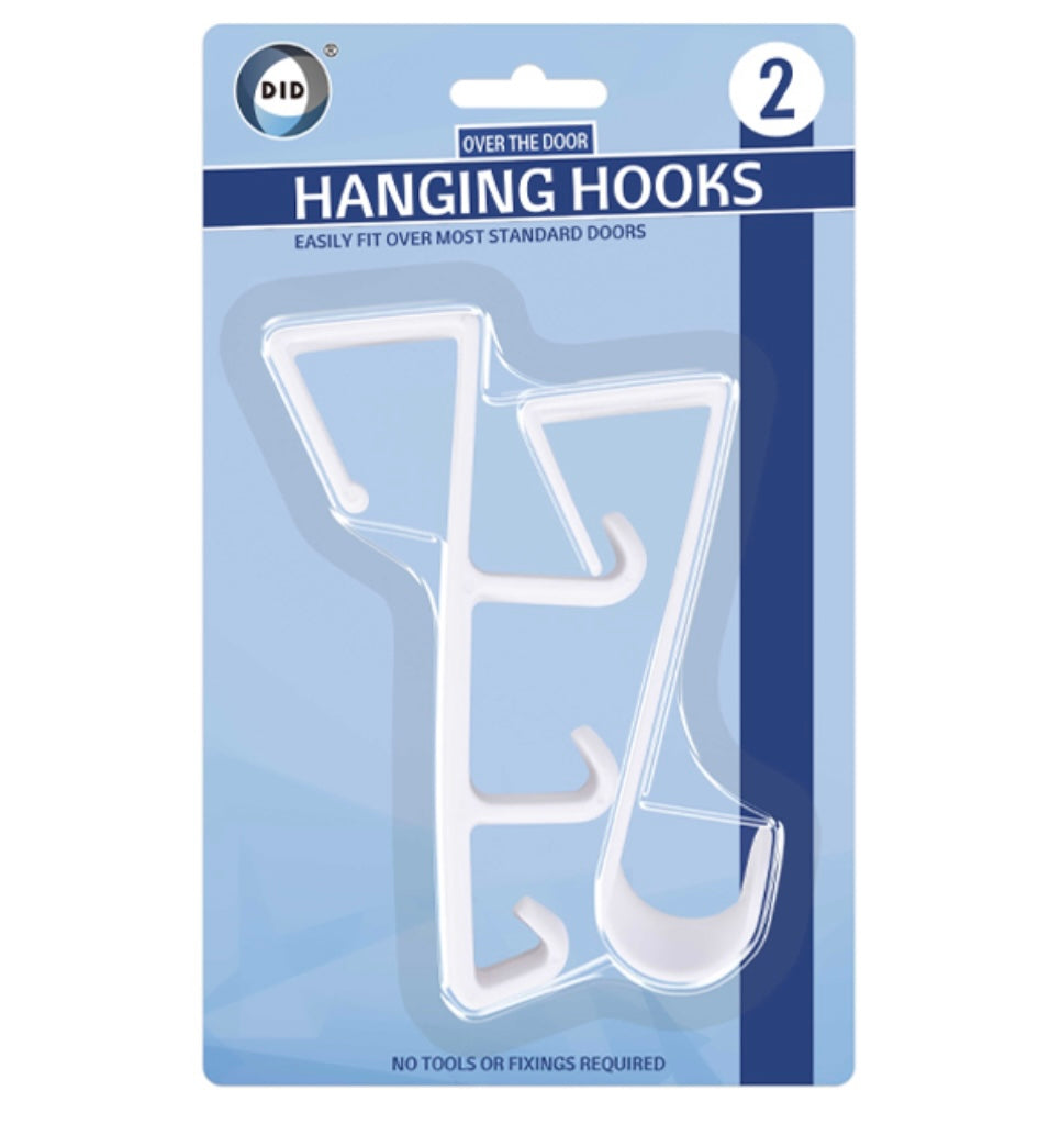 Over door hanging hooks 2 pack