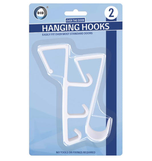 Over door hanging hooks 2 pack