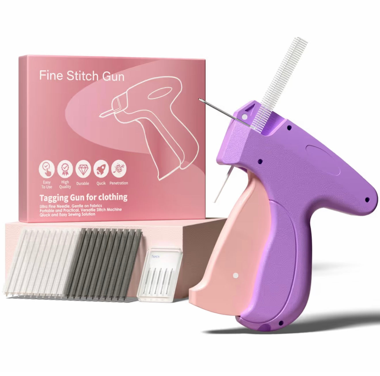 Quick stitch gun for clothing & fabrics.