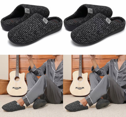 Ladies memory foam slippers with rubber sole - pink size 5/6