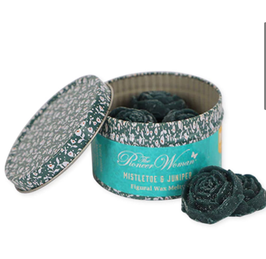 Tin of wax melts - mistletoe & juniper
