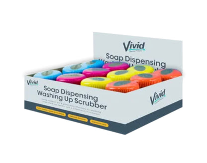 Soap dispensing washing up scrubber
