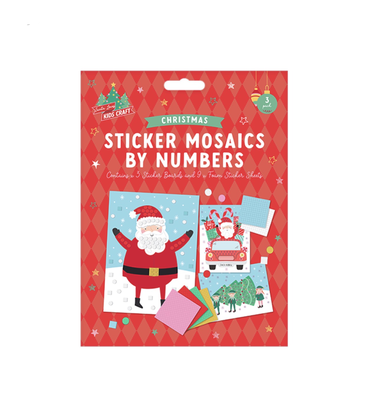 Christmas sticker mosaics by numbers