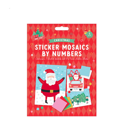 Christmas sticker mosaics by numbers