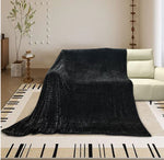 Greek key embossed throw - kingsize