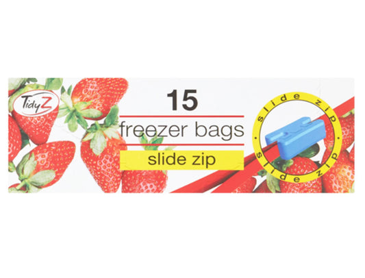 Slide zip freezer bags 15 pack