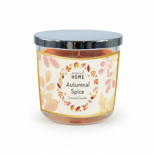 Autumnal spiced candle with mirrored lid