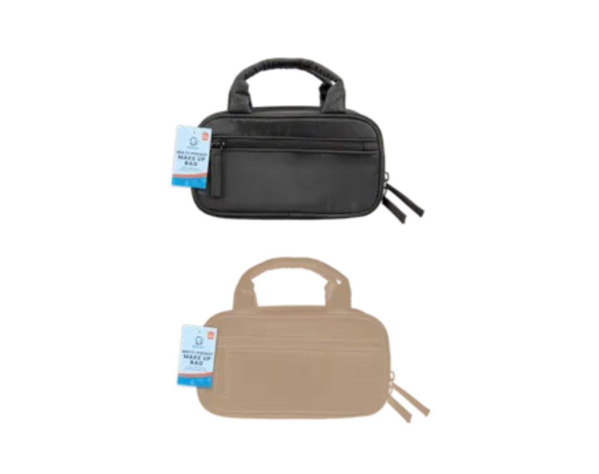 Multi-pocket makeup bag