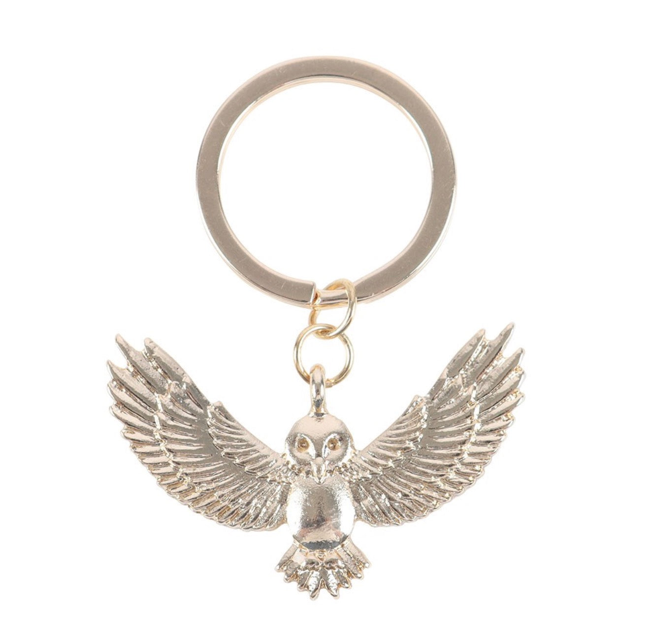 Night owl metal keyring