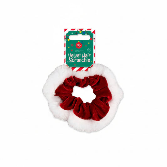 Velvet Christmas hair scrunchie