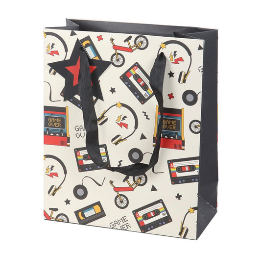 Medium gift bag - retro 80s print