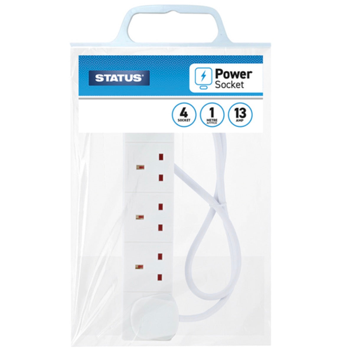 4-way extension lead 1m