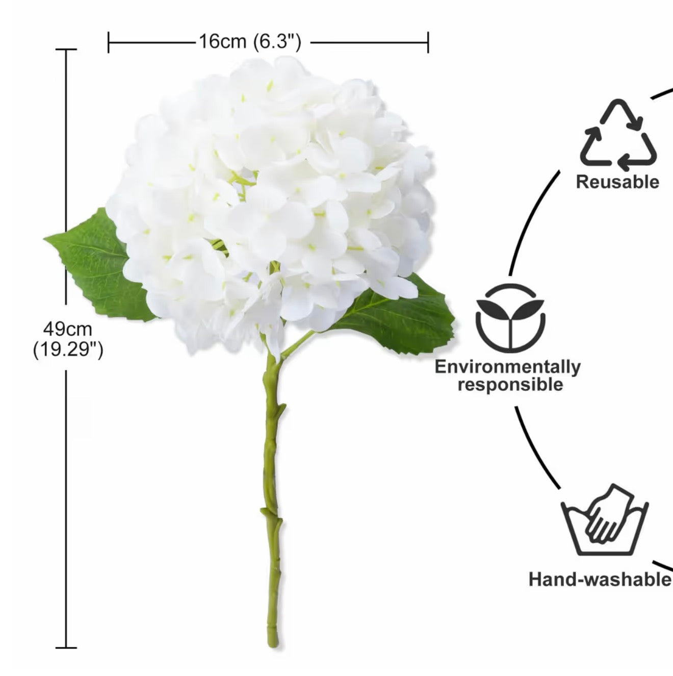 Artificial hydrangeas 3 pack.