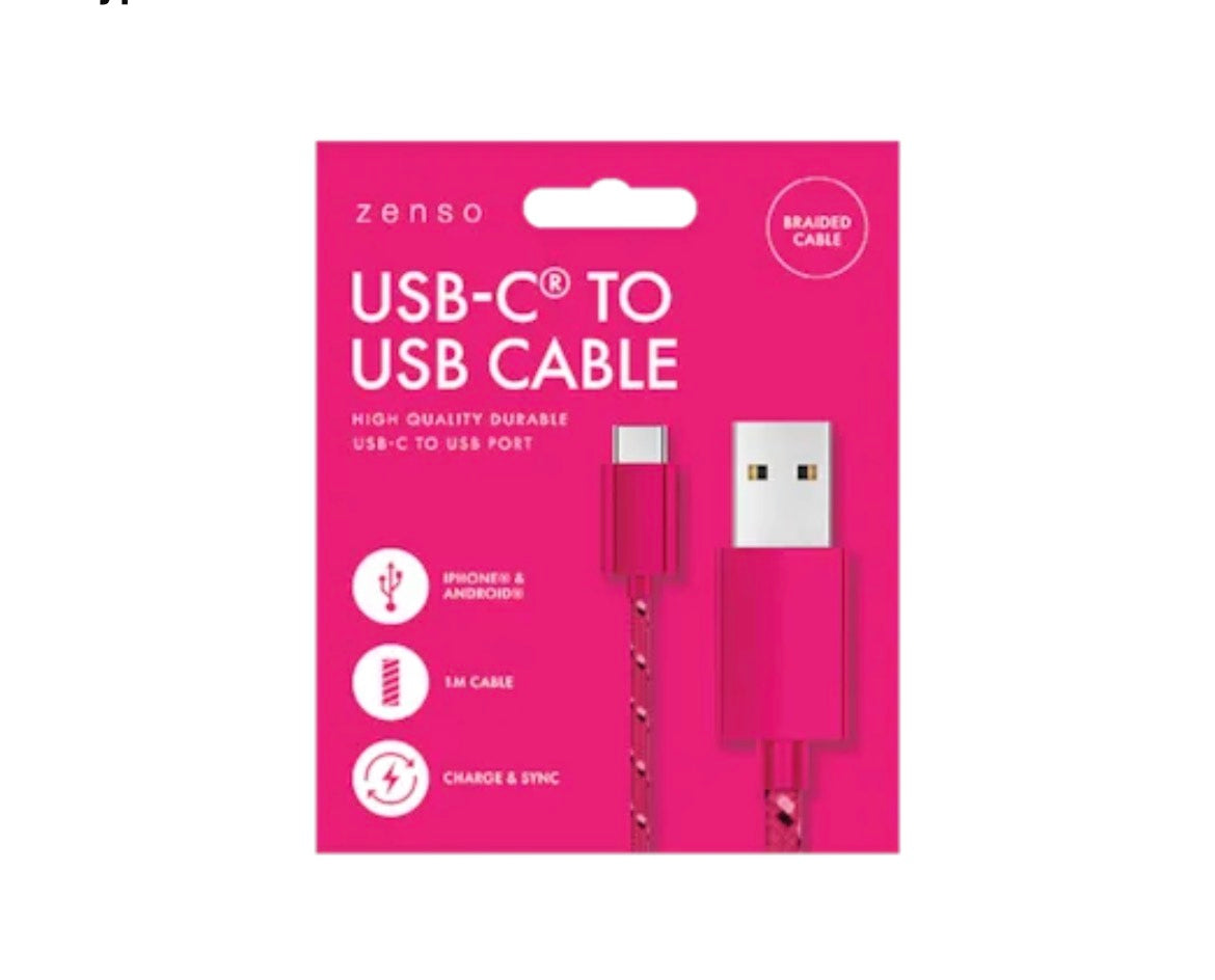 Type-C to USB cable 1m - braided