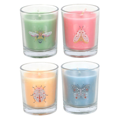 Floral bug mandarin & bergamot candles 4 pack