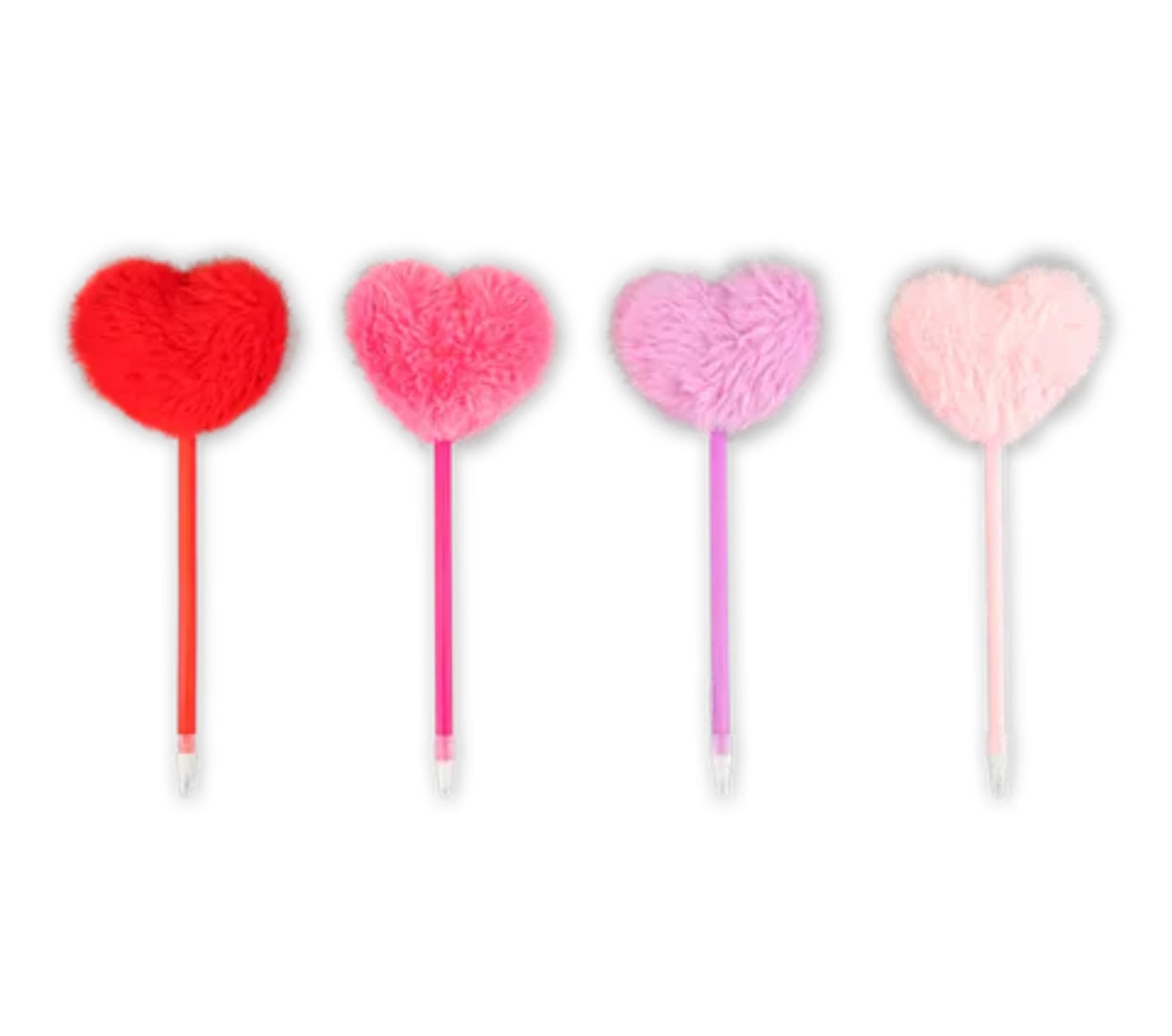 Heart pom pom pen