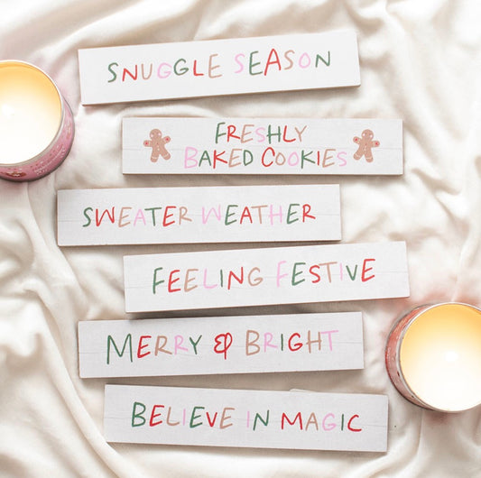 Christmas block sign