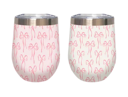 Bow print travel mug 300ml