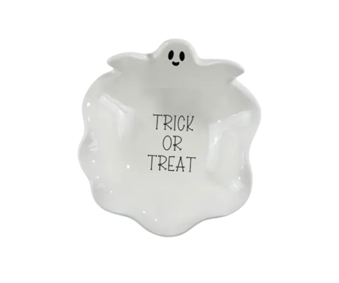 Halloween slogan ghost bowl