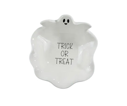 Halloween ceramic slogan ghost bowl