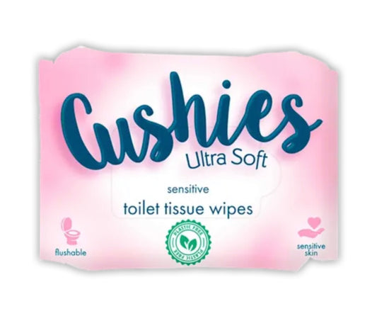 Cushies sensitive toilet wipes