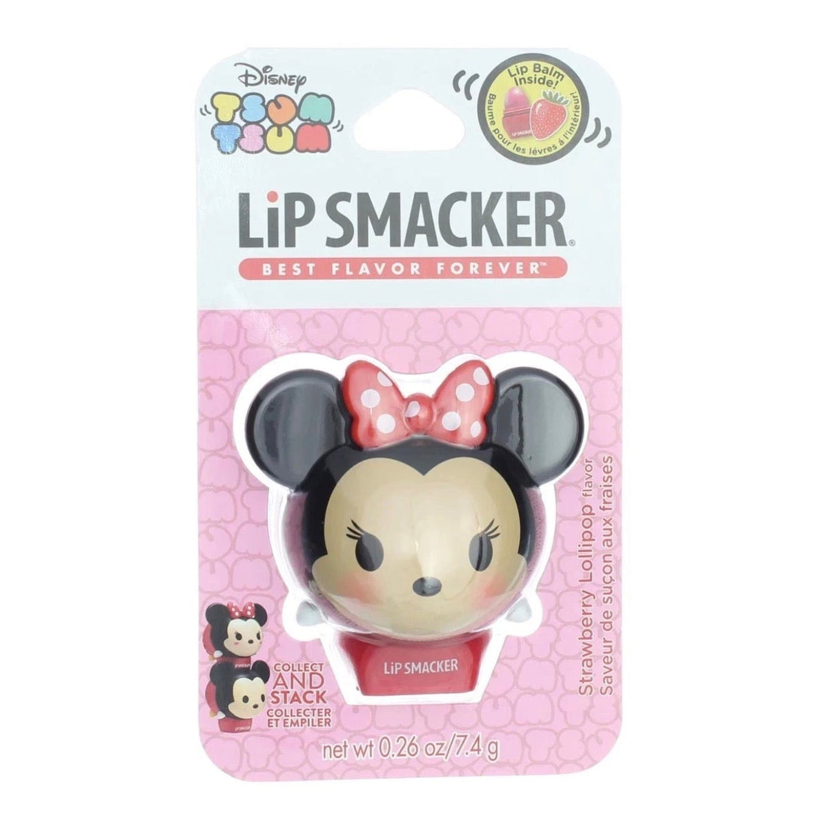 Lip Smacker Minnie Tsum Tsum strawberry lollipop lip balm 7.4g