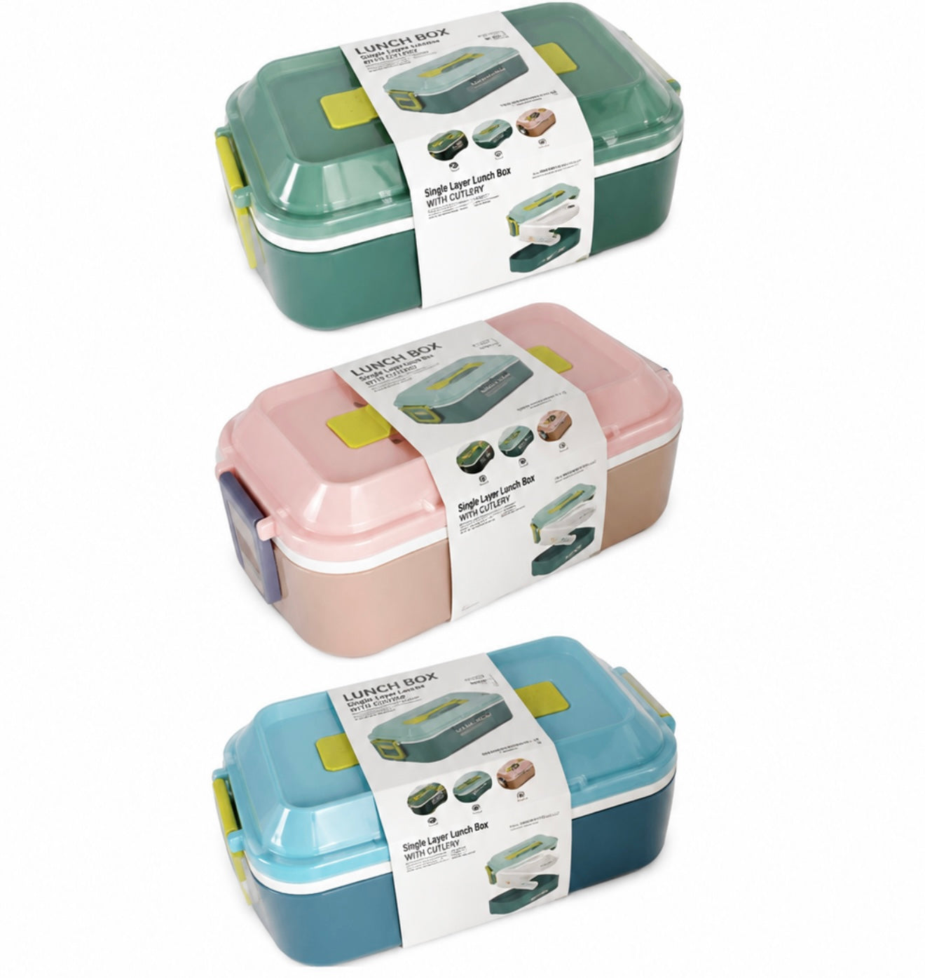 Vagonlife single layer lunch box with cutlery