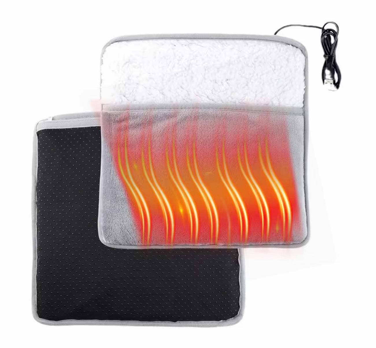 USB electric heated foot warmer pad