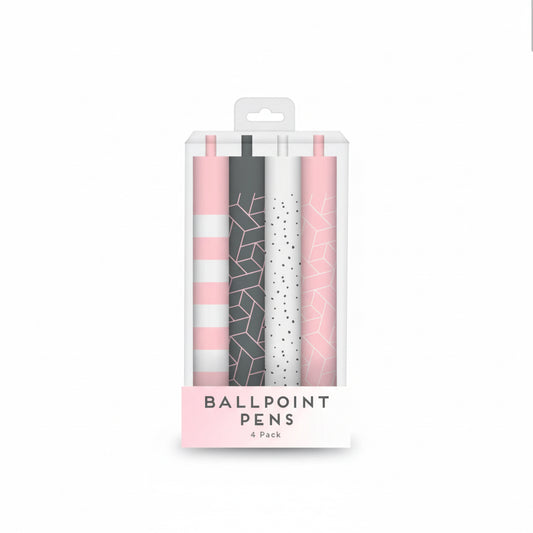 Printed ballpoint pens 4 pack