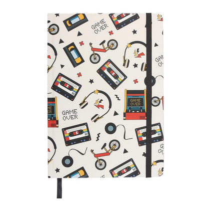 Retro 80s print A5 notebook