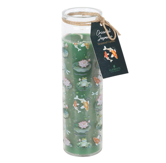 Tube candle - pond print